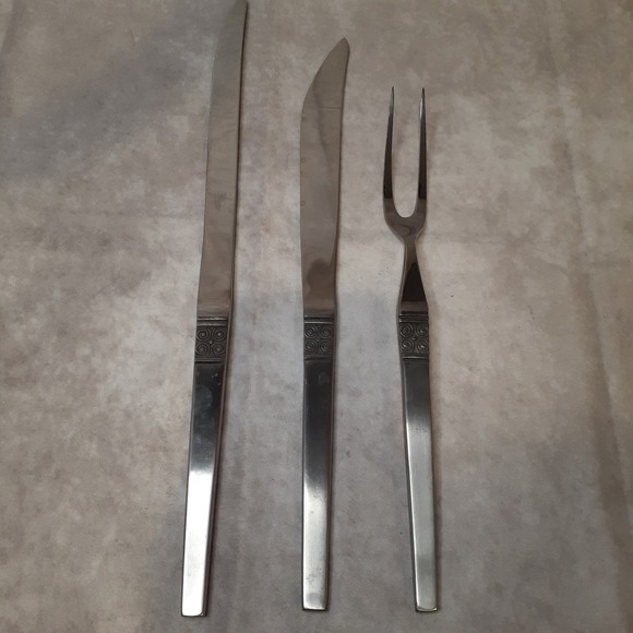 Other - Ekco Eterna Gemini‎ Flatware Carving Cutlery Set 3 pcs Stainless Japan